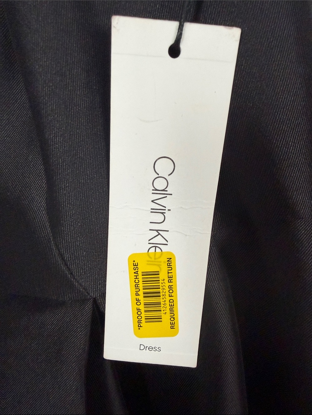 Calvin Klein Black Satin High-Low V-Neck Evening Gown - Picture 6 of 6